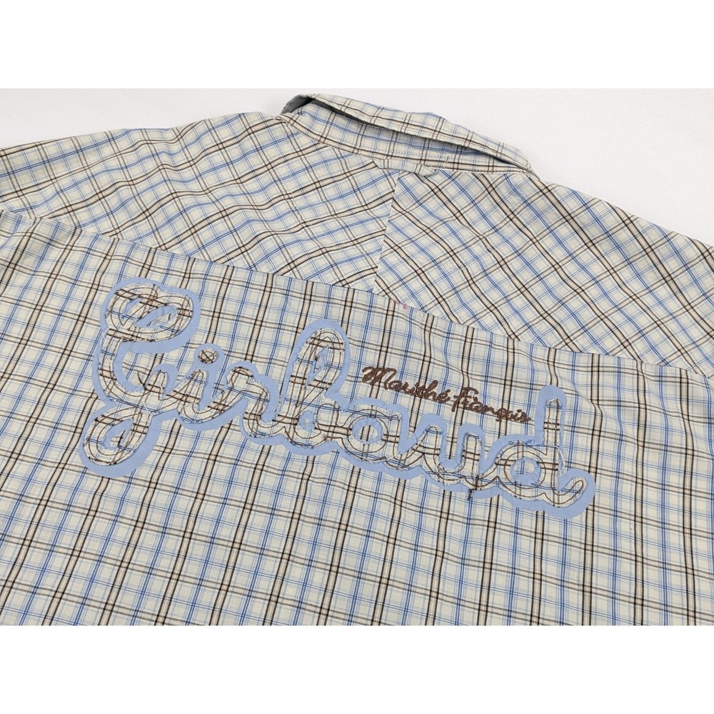 Mens 3XL Marithe Francois Girbaud Vintage Button Up Long Sleeve Embroidery - Picture 10 of 10